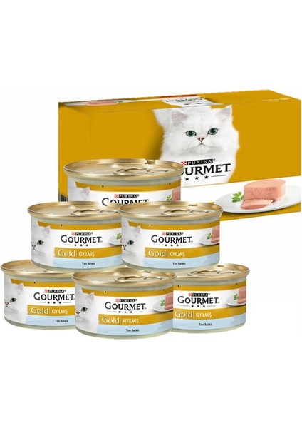 Gourmet Gold Kıyılmış Ton Balıklı Yetişkin Kedi Konservesi 6X85 gr