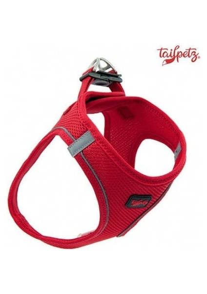 Tailpetz Air Mesh Harness Köpek Göğüs Tasması Medium Kırmızı 32-34X44-48 cm