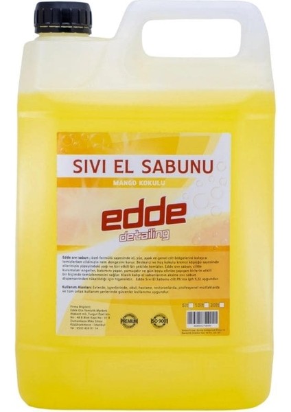 Araba Araç Oto Mango Kokulu Sıvı El Sabunu 5 Lt Oto Detailing