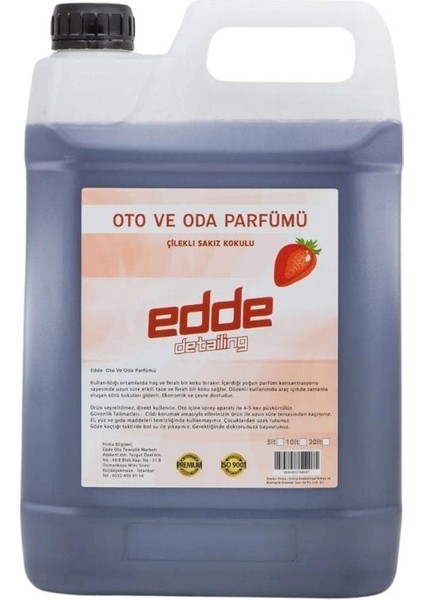 Çilekli Sakız Kokulu Ferah Kalıcı Araba Araç Oto Kokusu Araç İçi Kokuları Oto Parfümü 5 Lt Detailing
