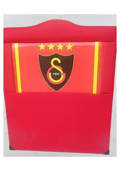 Başlık Dk Tek Kişilik 90'lık Taraftar Gs Model Suni Deri Kırmızı Kumaş El Yapım