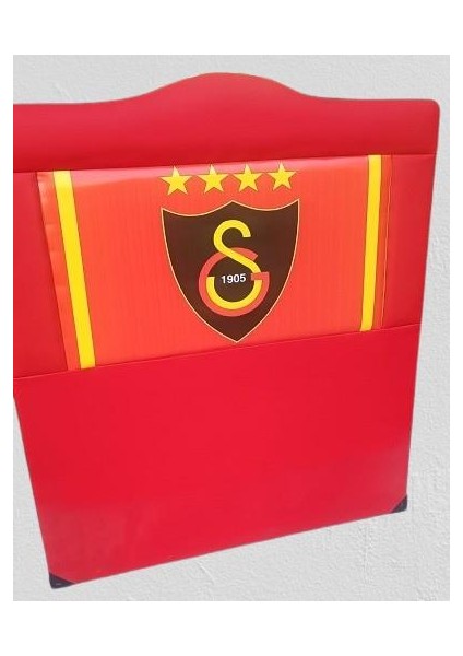 Başlık Dk Tek Kişilik 90'lık Taraftar Gs Model Suni Deri Kırmızı Kumaş El Yapım