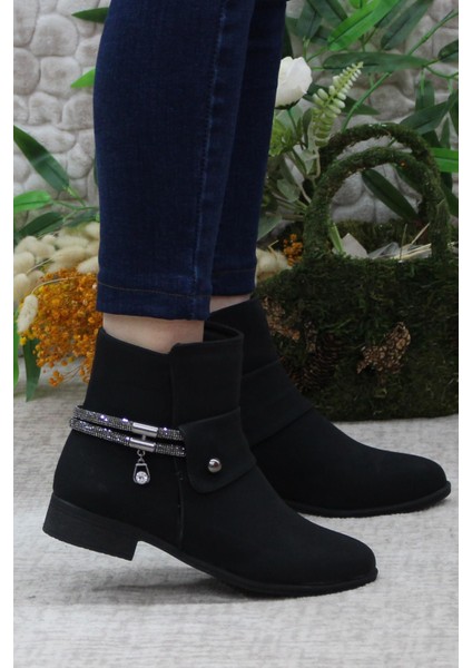 4276 Taş Detaylı Sıcak Astar Kaymaz Taban Kadın Bot indirimleri