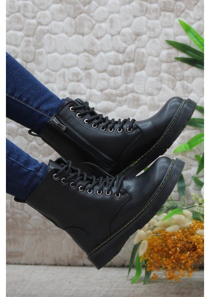 35122 Kısa Postal Sıcak Astar Kaymaz Taban Kadın Bot