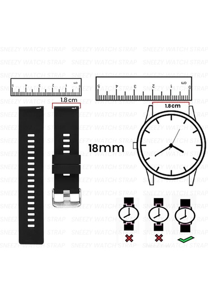 Huawei Watch Gt 4 41MM Ile Uyumlu 18MM Purelux Soft Silikon Kordon modelleri