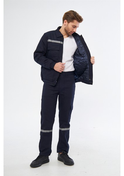 Mont 7/7 Gabardin %100 Pamuk Reflektörlü Kapitoneli Kışlık Lacivert indirimleri