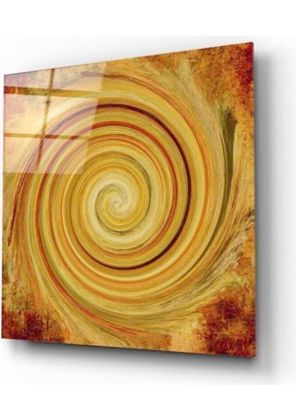 Sarı Boyalar Cam Tablo 50 x 50 cm