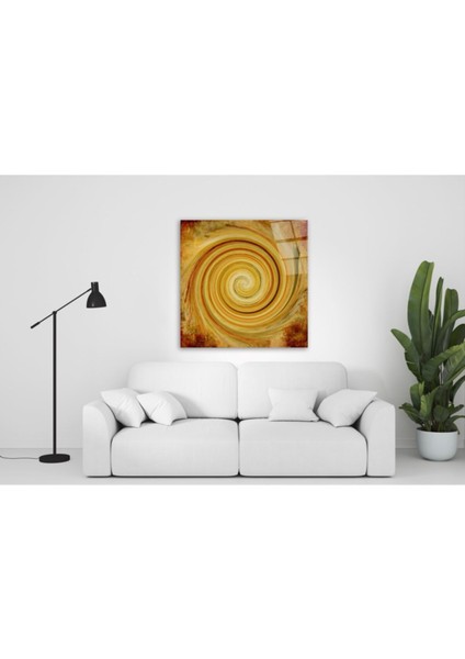 Sarı Boyalar Cam Tablo 50 x 50 cm