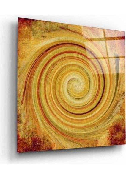 Sarı Boyalar Cam Tablo 50 x 50 cm