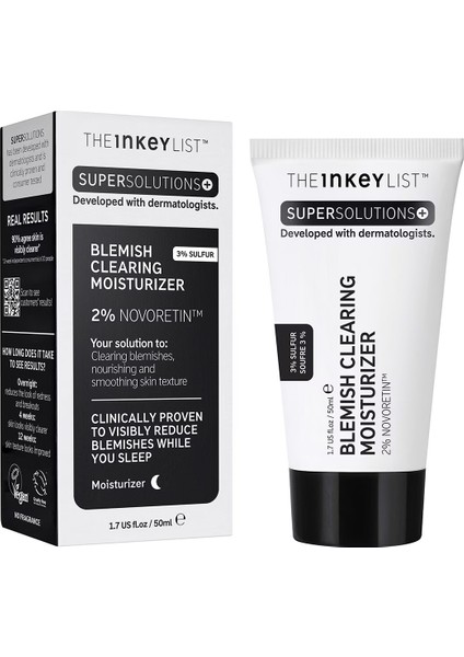 The Inkey Lıst Blemish Clearing Moisturizer 2% Novoretin - Nemlendirici Gece Kremi 50 ml