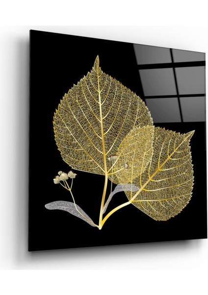 Gold Yaprak Cam Tablo