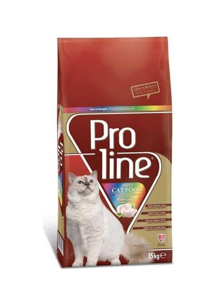 Proline Tavuklu Renkli Taneli Yetişkin Kedi Maması 15 kg