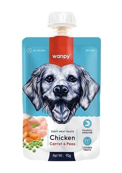 Taze Tavuklu ve Havuçlu Et Ezmesi Doğal Köpek Ödülü 90 gr