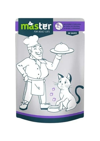 Master Soslu Dana Etli Pouch Konserve Kedi Maması 80 gr