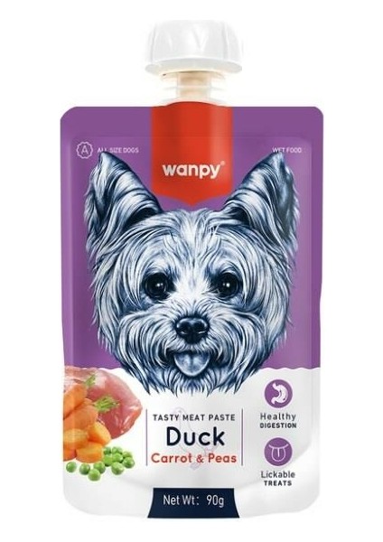 Taze Ördekli ve Havuçlu Et Ezmesi Doğal Köpek Ödülü 90 gr