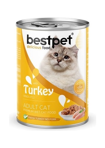 Bestpet Gravy Soslu Hindili Yetişkin Konserve Kedi Maması 85 gr