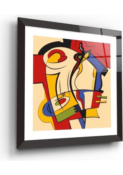 Soyut Desenler Cam Tablo