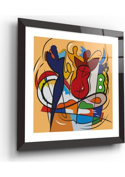 Soyut Desenler Cam Tablo