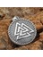 Valknut Thor Shield Iskandinav Motifli Kalkan Örgü Zincir 316L Çelik Erkek Kolye 5