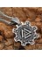 Valknut Nordik Motifli Triquetra Runik Yazılı 316L Çelik Erkek Kolye 4