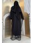 Taş Detaylı Yasarakol Tül Abaya 7881 Siyah 3