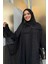 Taş Detaylı Yasarakol Tül Abaya 7881 Siyah 4