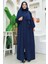 Şallı Namaz Elbisesi 3857 Lacivert 1