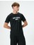 4SAM10024NK 999 Siyah Erkek Jersey Polyester Kısa Kollu T-Shirt 2