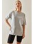 Gri Bisiklet Yaka Basic Oversize T-Shirt 4KXK1-47895-03 1