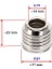 E27 - E14 Duy Dönüştürücü Adaptör, E27 Duyu E14 Duya Dönüştürücü 4