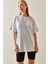 Gri Oversize Basic T-Shirt 3YXK1-47087-03 1