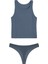 Pamuklu Fitilli Kadın Crop Atlet&tanga Külot Takım TK-6840 2