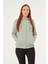 Kadın Kanguru Cepli Kapüşonlu Sweatshirt Içi Polar Kalın Hırka 2