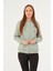 Kadın Kanguru Cepli Kapüşonlu Sweatshirt Içi Polar Kalın Hırka 4