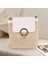 Küçük Hasır Kova Çanta Kadınlar Için Yaz Crossbody Çanta Bayan Seyahat Çantalar ve Çanta Kadın Omuz Basit Çanta Beyaz (Yurt Dışından) 4