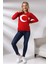 Türk Bayrak Baskılı Sweatshirt 19158 Kırmızı 1