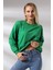 Oversize Sweatshirt 20814 Benetton Yeşili 2