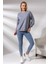 Oversize Sweatshirt 20814 Boyalı Gri 1