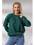 Oversize Sweatshirt 20814 Koyu Yeşil 2