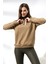 Şardonlu Kapüşonlu Sweatshirt 19491 Bej 2