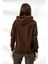 Şardonlu Kapüşonlu Sweatshirt 19491 Kahve 4
