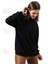 Yarım Balıkçı Yaka Uzun Sweatshirt 19556 Siyah 2