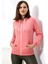 Şardonlu Fermuarlı Kapüşonlu Sweatshirt 19116 Pembe 2