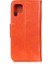Samsung Galaxy A12 Nappa Dokusu Için Şok Yapmaz Telefon Kavramı Stand Cüzdan-Orange ile Koruyucu Telefon Korusu Koruyucu Telefon Kabuğu (Yurt Dışından) 1