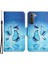 Desen Baskı Çok Yönlü Koruma Deri Telefon Kasası Cüzdan Standı Kapak Kabuğu Samsung Galaxy S22 5g-Batak Kelebek (Yurt Dışından) 1