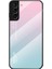 Gradyan Renk Temsilli Cam+Pc+Tpu Düşme Koruma Telefon Kapak Kılıfı Samsung Galaxy S22+5G-STRIPING Pembe Mavisi (Yurt Dışından) 1