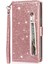 Samsung Galaxy A53 Için 5g Glitter Puins Pu Deri+Tpu Tam Koruma Stand Cüzdan Kılıfı Fermuar Cep ve El Strap-Rose Altın (Yurt Dışından) 2