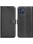Litchi Doku Iyi Korumalı Pu Deri Folyo Kasa Manyetik Toka Telefon Kapağı Samsung Galaxy A03 (166.5 x 75.98 x 9.14MM) Için Stant Cüzdanı ile -Black (Yurt Dışından) 1