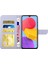 Samsung Galaxy M13 Için 4g Stand Cüzdan Telefon Kılıfı Pu Deri Kelebek Çiçekleri Baskıda Baskı Cilt Touch Koruyucu Kapak Omuz Kayış Işığı Mor (Yurt Dışından) 2