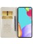 Samsung Galaxy A23 4g/5g (Global Versiyon), Baykuş Çiçek Deseni Baskı Pu Deri Cüzdan Folio Telefon Kapağı Stand Fonksiyon-Altın (Yurt Dışından) 2